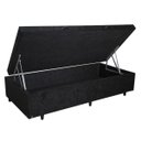 Ver imagem 3 de Cama Box Baú Solteiro Colchão Espuma D33 + Box Suede Preto Serra Negra 62x88x188
