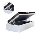 Ver imagem 3 de Cama Box Baú Solteiro Colchão Espuma D33 + Box Sintético Branco Serra Negra 59x88x188