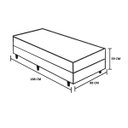 Ver imagem 6 de Cama Box Baú Solteiro Colchão Espuma D33 + Box Suede Bege Serra Negra 59x88x188