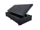 Ver imagem 4 de Cama Box Baú Solteiro Colchão Espuma D33 + Box Sintético Preto Serra Negra 59x88x188