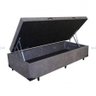 Base Cama Box Baú Solteiro Suede Cinza Serra Negra 42x88x188 - 1