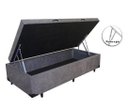 Ver imagem 2 de Base Cama Box Baú Solteiro Suede Cinza Serra Negra 42x88x188