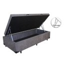 Ver imagem 2 de Base Cama Box Baú Solteiro Suede Cinza Serra Negra 42x88x188