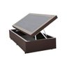 Base Cama Box Baú Solteiro Sintético Marrom Serra Negra 42x88x188 - 2