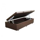 Ver imagem 1 de Base Cama Box Baú Solteiro Sintético Marrom Serra Negra 42x88x188