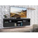 Ver imagem 7 de Rack Suspenso para Tv até 65" Multimóveis Paris Fg3326 com 2 Portas Preto