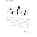 Ver imagem 4 de Rack Suspenso para Tv até 65" Multimóveis Paris Fg3326 com 2 Portas Preto