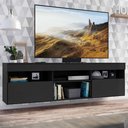 Ver imagem 1 de Rack Suspenso para Tv até 65" Multimóveis Paris Fg3326 com 2 Portas Preto