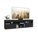 Ver imagem 2 de Rack Suspenso para Tv até 65" Multimóveis Paris Fg3326 com 2 Portas Preto
