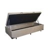 Base Cama Box Baú Solteiro Suede Bege Serra Negra 42x88x188 - 1