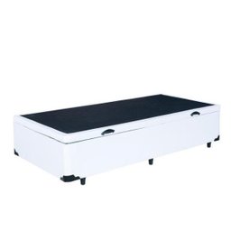 Base Cama Box Baú Solteiro Sintético Branco Serra Negra 42x88x188 - 2
