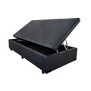 Ver imagem 2 de Base Cama Box Baú Solteiro Sintético Preto Serra Negra 42x88x188