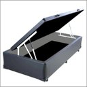 Ver imagem 1 de Base Cama Box Baú Solteiro Sintético Cinza Serra Negra 42x88x188