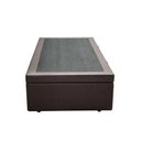 Ver imagem 5 de Cama Box Baú Solteiro Colchão Espuma D33 + Box Sintético Marrom Serra Negra 62x88x188