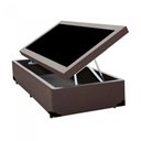 Ver imagem 3 de Cama Box Baú Solteiro Colchão Espuma D33 + Box Sintético Marrom Serra Negra 62x88x188