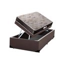 Ver imagem 1 de Cama Box Baú Solteiro Colchão Espuma D33 + Box Sintético Marrom Serra Negra 62x88x188