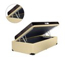 Ver imagem 2 de Cama Box Baú Solteiro Colchão Espuma D33 + Box Sintético Bege Serra Negra 62x88x188