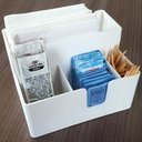 Ver imagem 4 de Kit 4 Porta Sachês Guardanapos Açúcar Organizadores Bancada Branco