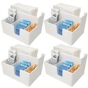 Ver imagem 1 de Kit 4 Porta Sachês Guardanapos Açúcar Organizadores Bancada Branco