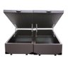 Base Cama Box Baú Casal Bipartido Sintético Marrom Serra Negra 42x138x188 - 1