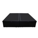 Ver imagem 2 de Base Cama Box Baú Casal Bipartido Sintético Preto Serra Negra 42x138x188