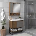 Ver imagem 1 de Conjunto para Banheiro Armani 80 Noce/Cimento