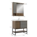 Ver imagem 3 de Conjunto para Banheiro Armani 80 Noce/Cimento