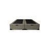 Base Cama Box Baú Casal Bipartido Suede Bege Serra Negra 42x138x188 - 2