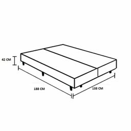 Base Cama Box Baú Casal Bipartido Suede Marrom Serra Negra 42x138x188 - 4