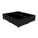 Ver imagem 2 de Base Cama Box Baú Casal Bipartido Suede Preto Serra Negra 42x138x188