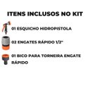 Ver imagem 3 de Esguicho Hidropistola 6 Jatos Mangueira Jardim + Engate Rápido 1/2" + Bico Torneira Engate Rápido |