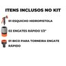 Esguicho Hidropistola 6 Jatos Mangueira Jardim + Engate Rápido 1/2" + Bico Torneira Engate Rápido | - 3