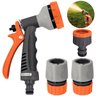 Esguicho Hidropistola 6 Jatos Mangueira Jardim + Engate Rápido 1/2" + Bico Torneira Engate Rápido | - 1