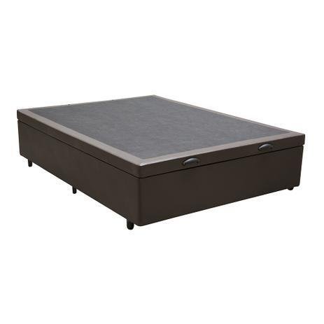 Base Cama Box Baú Casal Sintético Marrom Serra Negra 42x138x188 - 2