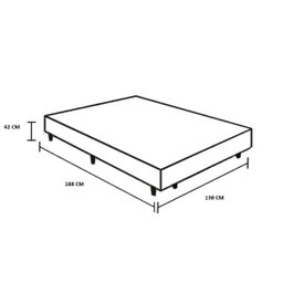 Base Cama Box Baú Casal Sintético Branco Serra Negra 42x138x188 - 3