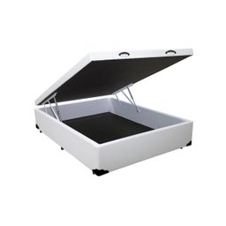 Base Cama Box Baú Casal Sintético Branco Serra Negra 42x138x188 - 1