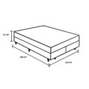 Ver imagem 6 de Cama Box Baú Casal Colchão Espuma D33 + Box Bipartido Sintético Cinza Serra Negra 62x138x188