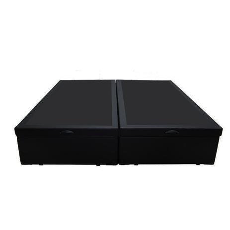 Cama Box Baú Casal Colchão Espuma D33 + Box Bipartido Sintético Preto Serra Negra 62x138x188 - 3