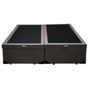 Ver imagem 4 de Cama Box Baú Casal Colchão Espuma D33 + Box Bipartido Sintético Marrom Serra Negra 62x138x188