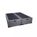 Ver imagem 3 de Cama Box Baú Casal Colchão Espuma D33 + Box Bipartido Suede Cinza Serra Negra 59x138x188
