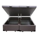 Ver imagem 2 de Cama Box Baú Casal Colchão Espuma D33 + Box Bipartido Sintético Marrom Serra Negra 59x138x188