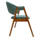 Ver mais imagens de Kit 2 Poltronas Lith Linho Verde Bambu Madeira Maciça Ergônomica & Sofisticada