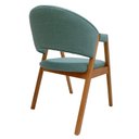 Ver imagem 6 de Kit 2 Poltronas Lith Linho Verde Bambu Madeira Maciça Ergônomica & Sofisticada