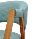Ver imagem 7 de Kit 2 Poltronas Lith Linho Verde Bambu Madeira Maciça Ergônomica & Sofisticada