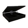 Cama Box Baú Casal Colchão Espuma D33 + Box Bipartido Suede Preto Serra Negra 56x138x188 - 2