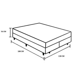 Cama Box Baú Casal Colchão Espuma D33 + Box Bipartido Suede Bege Serra Negra 56x138x188 - 6