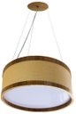 Ver imagem 1 de Pendente Antares Rattan de Madeira Redondo Madeluz 60x18 cm Freijó