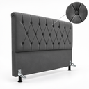 Ver imagem 3 de Cabeceira de Cama Box Casal 140 cm Mallu:Cinza Grafite