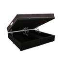 Ver imagem 1 de Cama Box Baú Casal Colchão Espuma D45 + Box Bipartido Sintético Preto Serra Negra 67x138x188