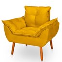 Ver imagem 5 de Kit 2 Poltrona Opala para Sala Confortável e Reforçada Suede